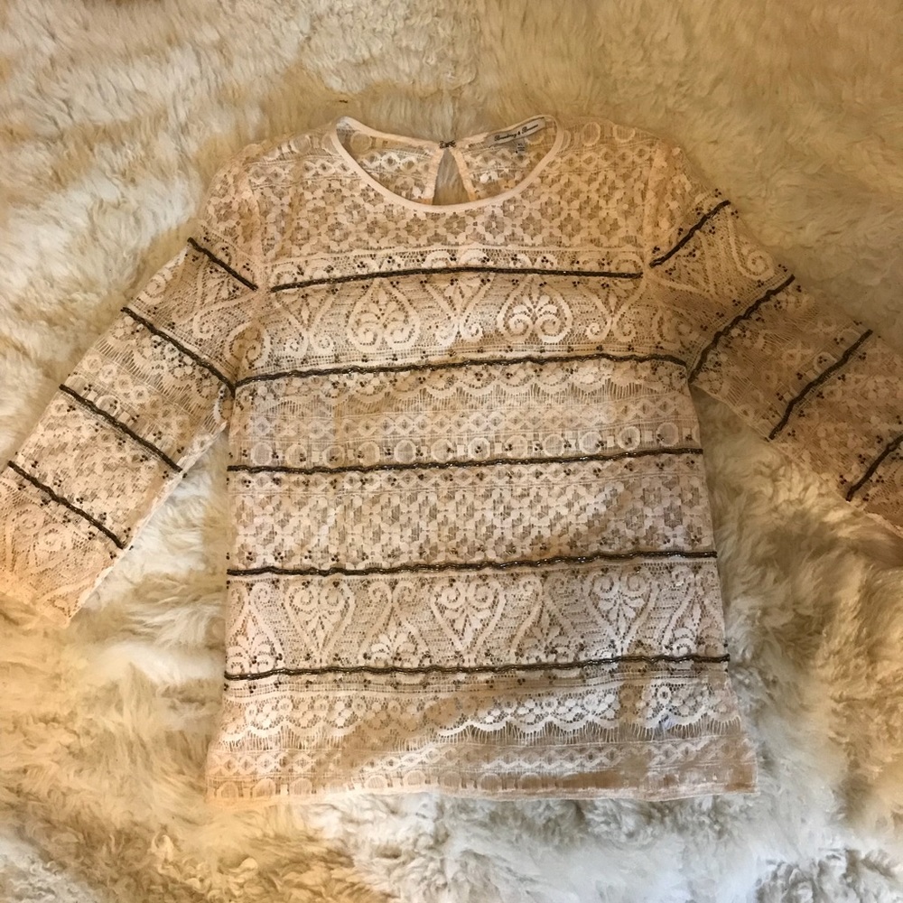 Zara lace and sequence blouse.